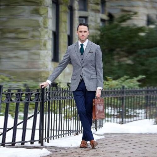 2018 latest coat pant designs grey men suits slim fit smart casual suits for business prom tailor made costume jacket and vests