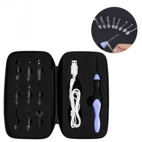 USB Rechargeable LED Light Up Crochet Hook Set Knitting Tool with Replaceable Tips 2.5-6.5MM