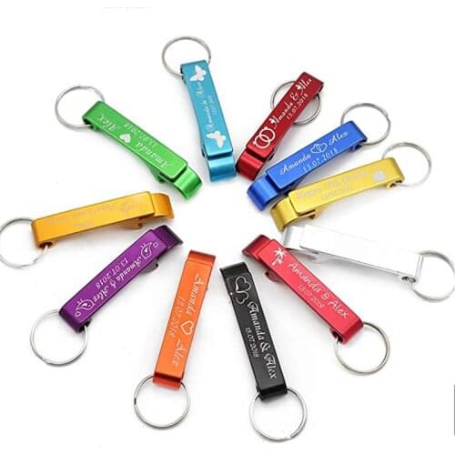 Personalized And Customizable Logo Gifts For Gifts Various Shapes Carved Beer Bottle Opener Keychain Anniversary Souvenirs