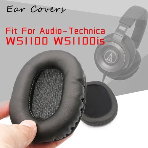 Earpads For Audio Technica WS1100 WS1100IS ATH-WS1100 ATH-WS1100IS Headphone Earpads Replacement Headset Ear Pad PU Leather
