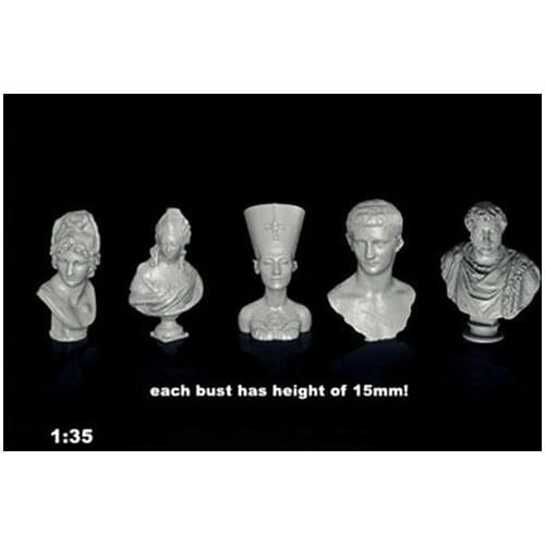 Unassambled 1/35 ancient Small Busts of Famous People (5pcs) Resin figure miniature model kits Unpainted