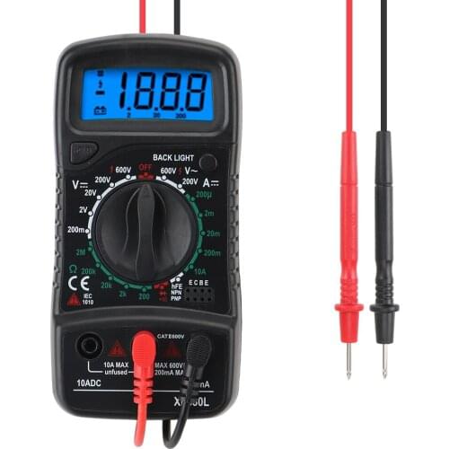 DIYWORK XL830L Handheld Digital Multimeter LCD Multimeter AC/DC Ammeter Voltmeter Ohm Voltage Tester Meter Ohmmeter Volt Tester