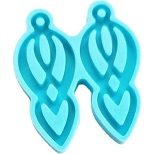 Earrings Epoxy Resin Mold Keychain Pendant Silicone Mould DIY Craft Jewelry Tool K3ND