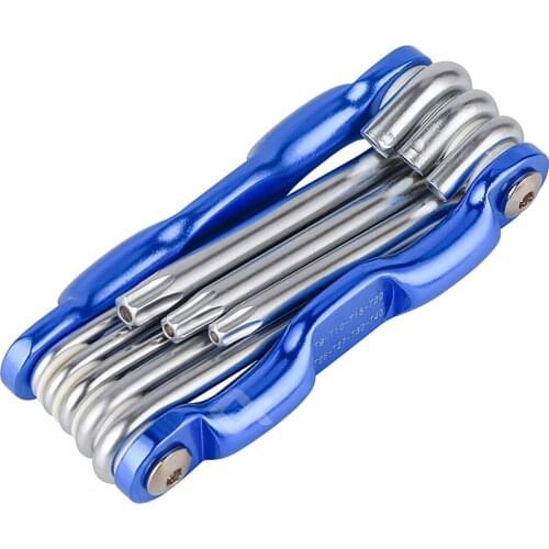 Folding Torx Hex Key Hexagon Wrench Aluminum Bar Spanner Manual Screwdriver Plate Hand Portable Set Hand Tools