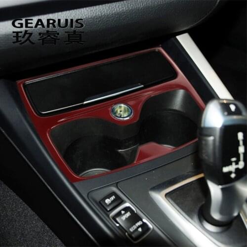 Car Styling For BMW F20 F21 stickers Interior Auto Storage Box Water Cup Holder Panel Trim Covers decals 1 series Accessories