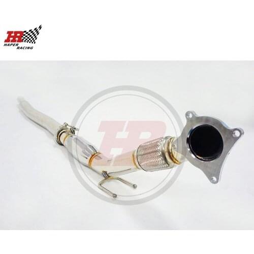 HP RACING 3.0'' Stainless Steel Turbo Downpipe With 200cell Sport Cat For A3 06-11 G olf GT I JE TTA MKV MK5 2.0T FSI