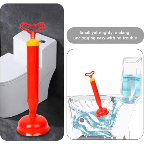 Toilet Plunger Powerful High-pressure Toilet Dredge Drain Unblocker Vacuum Pipe Dredge Heavy-duty Sewer Kitchen Bathroom Dredge
