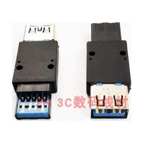 USB3.0 Male to Female Connector Factory Test Special Nylon Plastic Material USB Soft Plug Through Full Connection
