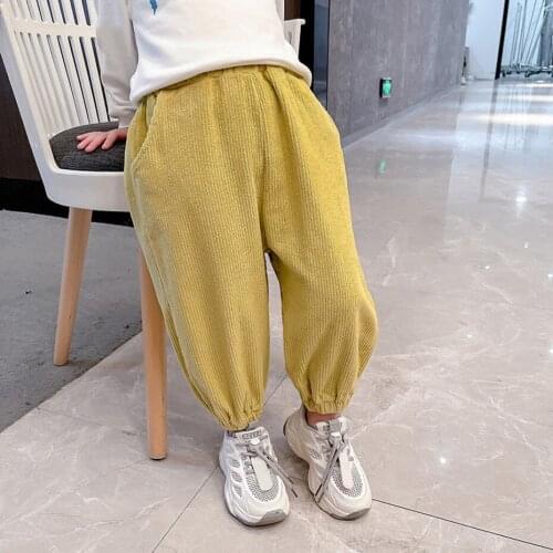 Girl Corduroy Pants Thick Warm Pants Girl Casual Style Kids Winter Pants Spring Autumn Winter Clothes Girl