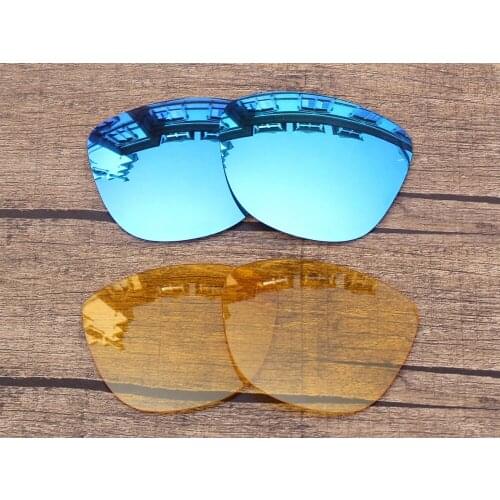 Vonxyz 2 Pairs Ice Mirror & Yellow Replacement Lenses for-Oakley Frogskins Frame