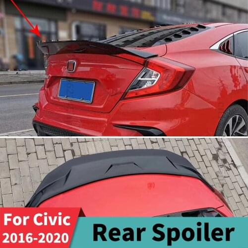 Roof Rear Spoiler Wing High Quality Trunk Spoiler Racing Sport Splitter Diffuser Tail For Honda Civic 2016 2017 2018 2019 2020