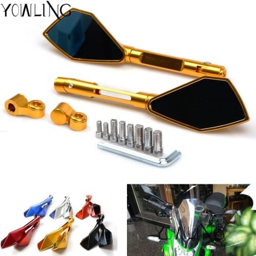 Motorcycle Mirrors motorbike moto CNC Rearview side Mirror Aluminum For honda HORNET 250 600 900 Big Sheep FJS400 FJS600