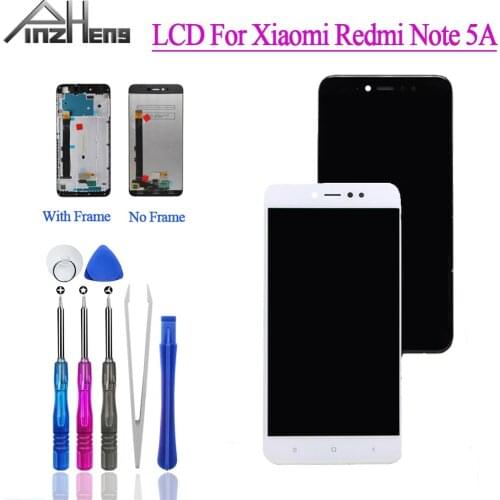 PINZHENG Phone LCD For Xiaomi Redmi Note 5A LCD Display Screen Digitizer Assembly LCDS For Redmi Note 5A Display With Frame