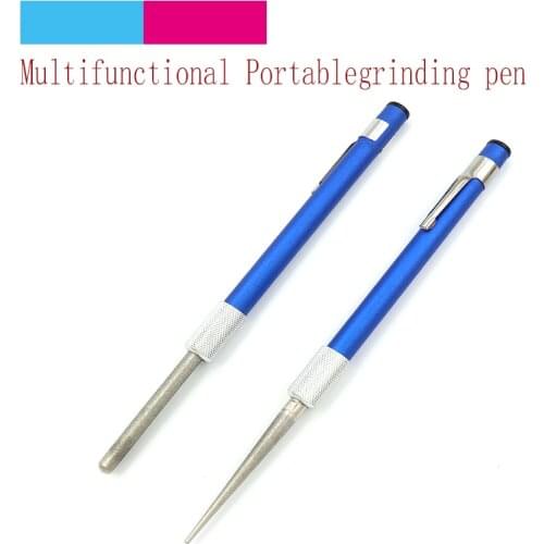 1pcs Diamond Pen Shape Fishing Hook Knife Sharpener Purpose Scissors Grindstone Portable Sharpener Bar Outdoor Tool