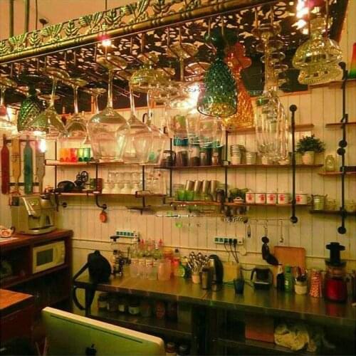 100*35CM Fashion Bar Red Wine Goblet Glass Hanger Holder Hanging Rack Shelf wall wine rack cup holder Wine Goblet Glass Holder