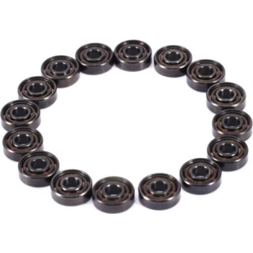 16Pcs Ceramic 608 Bearings 8X22X7mm ABEC-11 Hybrid 6 White ZrO2 Balls Skateboard Bearing Skating Inline Roller