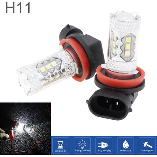2PCS Car Headlight Buls 9006 12V 100W 6000K H11 9005 H8 9006 White Highlighting Automobile LED Head Lamp Fog Light Bulbs For Car