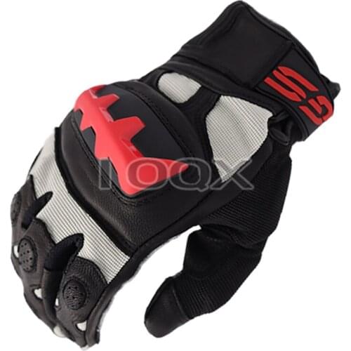 2018 GS Motorrad Leather Gloves For BMW Street Motorcycle Racing Riding Gloves Black/Red