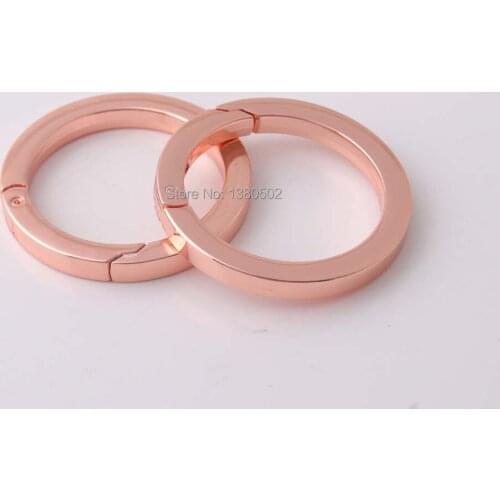 5pcs/lot 43mm rose gold color O Ring clip buckles spring ring Key Chain for Backpack bag