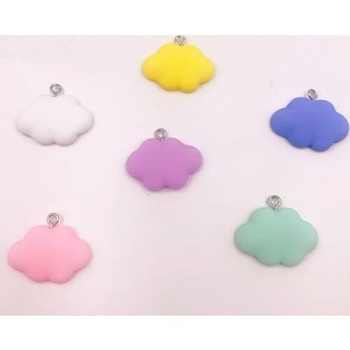 5 Pcs Cloud Charms Candy Necklace Keychain Pendant DIY Making Accessories