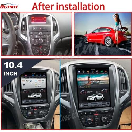 Tesla style Android 9.0 Car no DVD player GPS navigation Stereo For OPEL Vauxhall Holden Astra J 2010-2013 multimedia auto unit