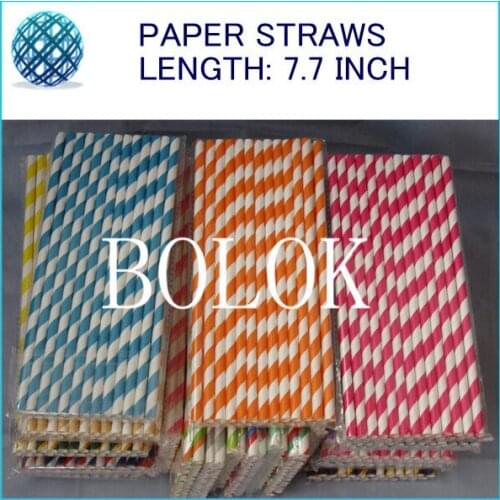 Free Shipping 1200pcs/Lot Wedding Centerpieces Drinking Paper Straw Colorful Drink Strip Paper Straws For Wedding Decorations