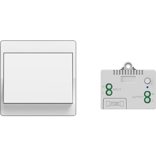 1Set Wireless Self-powered Switch Push Button Remote Control Receiver Waterproof Intelligent No Battery Switch for Home