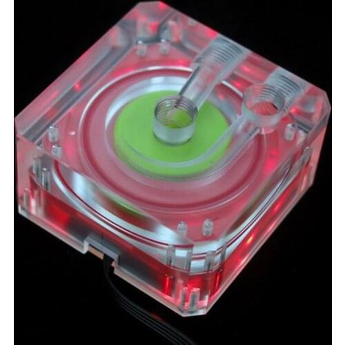 C1FB Mute Water Pump 500L/H PC Water Cooling Integrated with LED Light for CPU Cooling System 500L/H 4 Meters Vertical Height