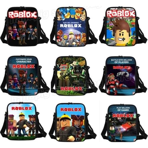 Kid Student Crossbody Bag Robloxs Canvas Shoulder Bags Unisex Men Boy Messager Bags School Bag Travel Satchel Christmas Gift