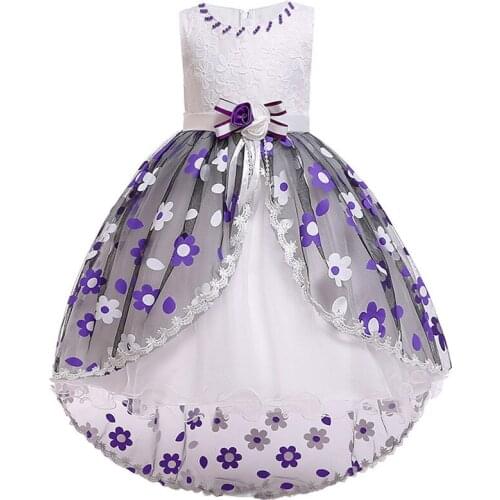 Kids Dresses for Girls Satin Lace Toddler Elegant Party Gown for Wedding Kids Girl Dress Princess Dress Ball Gown Tuxedo Costume