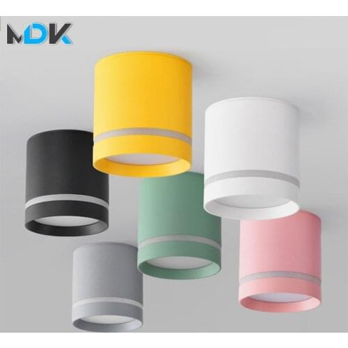 Dimmable LED Surface Mounted Downlight Edge Glow Colorful Ceiling Light 5W 7W 9W 12W 15W Modern Nordic Macaron Led Downlight AC2