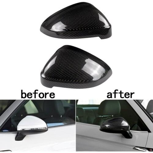 For Audi A4 S4 RS4 A5 S5 RS5 2016 2017 2018 2019 Car Mirror Cover 1 Pair Real Carbon Fiber Rearview Cap Decoration Accessories