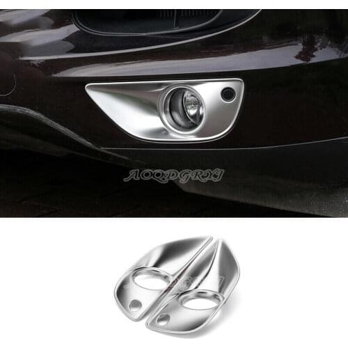 For Porsche Cayenne 2015-2017 ABS Matte Front Bumper Fog Lamp Cover Trim Overlay Car modification Auto parts