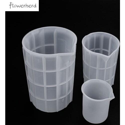 750ml 350ml 100ml Crystal Epoxy Molds Measuring Cup Silicone Mold DIY Resin Mold No Wash with Scale DIY Making Tools