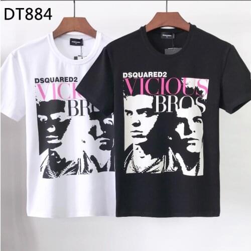 Hip-hop short-sleeved T-shirt mens and womens summer loose large size printing, trend Dsquared2 DT884