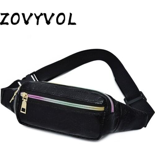 ZOVYVOL Holographic Waist Bags For Women Laser Chest Bag Fashion Large-capacity Street Style Travel Phone Purse Bag