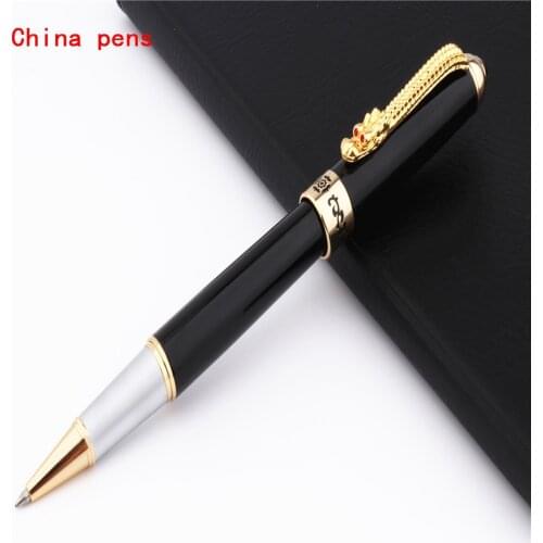 JINHAO 1000 Black Chinese Dragon dancing Business office Medium nib Rollerball Pen signing pen