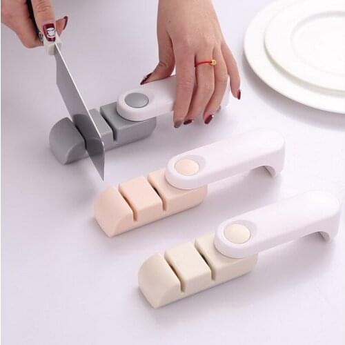 【KATEROSE】Creative Two-stage Sharpener Whetstone Mini Sharpeners Sharpening Stone Kitchen Gadgets Household Portable Sharpener