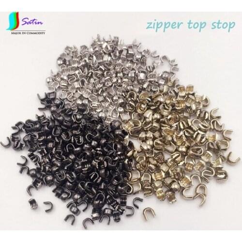 Metal Zipper Silvery/Gun black/Light Gold/Bronze 3#,5#,8#,10# Zipper "U" Shape Top Stopper,DIY Zipper Accessory S0011L