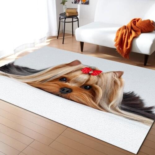 Animal Dog Bow Cute Pet Carpet Bedroom Room Bedside Blanket Rug for Living Room Cloakroom Carpet Bedroom Decor