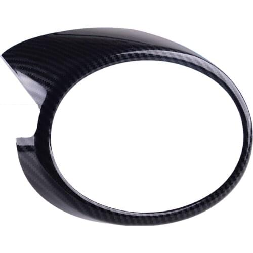 Car Front Grille Logo Cover Decor Trim Frame Moulding Carbon Fiber Style ABS Fit for Toyota RAV4 2019 2020