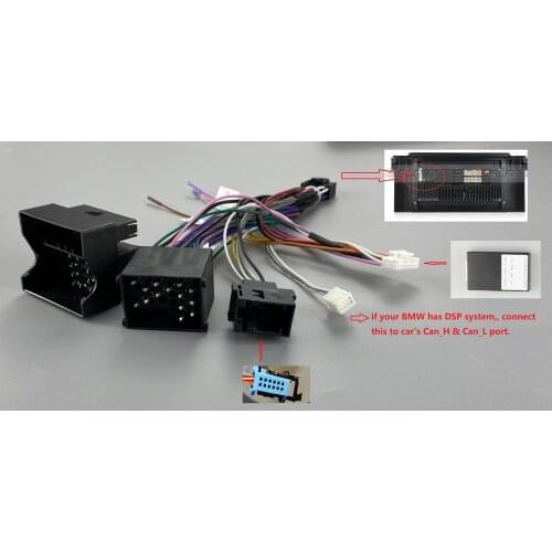 Only Fits for our Ossuret Brand Android 9 inch BMW car GPS players Car Monitor high power wire cable