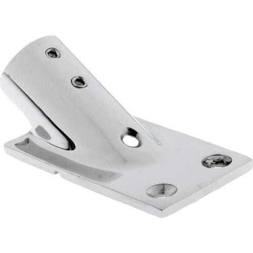 1 Pcs 316 Stainless Steel Boat Base 30 Degree Pipe 7/8"Hand Rail Fitting Rectangular Stanchion