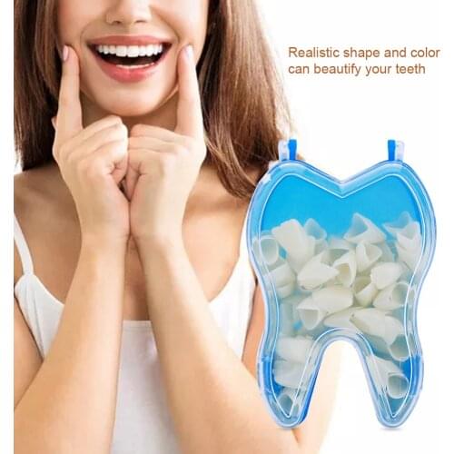 50Pcs Anterior Real Temporary Crown Helping Fix Teeth Shape Color Realistic Beautify For Whitening Porcelain Teeth Dental Health