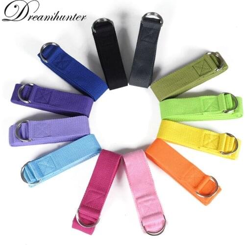 2.5 m Yoga Pilates Stretch Strap D-Ring Belts Women Men Fitness Resistance Band Yoga Belt Yoga Cable Equipments