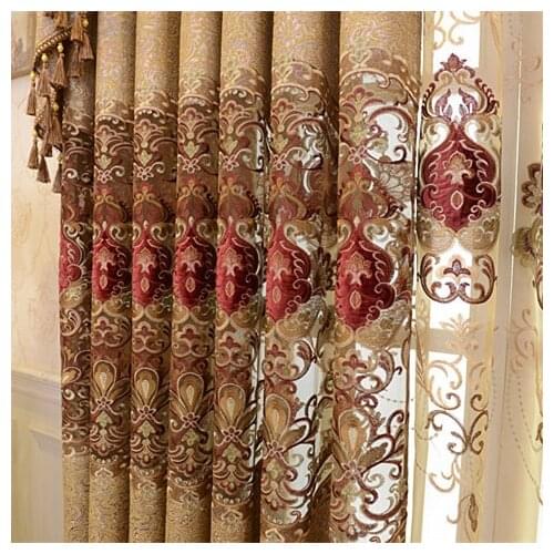 Europe style restoring ancient ways Luxury Window Curtains for Living Room Kitchen Embroidery Curtain Window Treatments