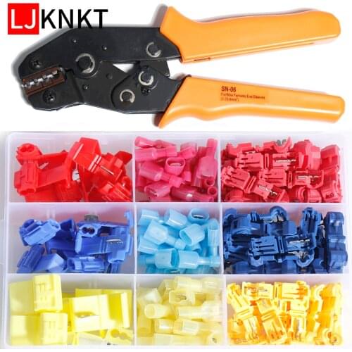Hand tool Crimp pliers Car Terminals Electrical Cable Connectors Fast Quick Snap Splice Lock Wire Scotch Joint Clip T-Tap Line