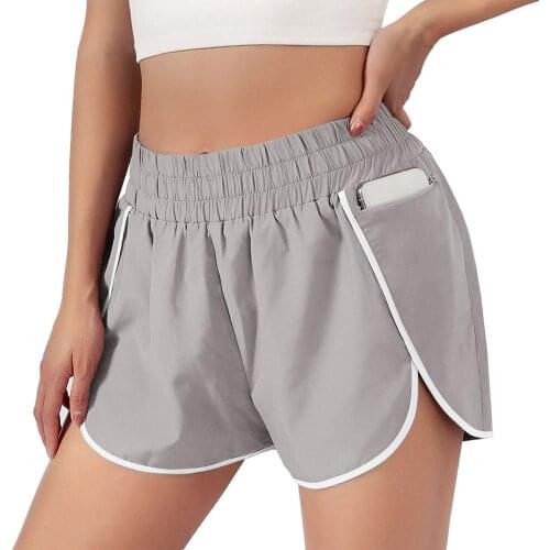 Summer Shorts Women Athletic Workout Sport Shorts Elastic Waist Running Pockets Yoga Pants Fashion Trend Female Shorts Trousers