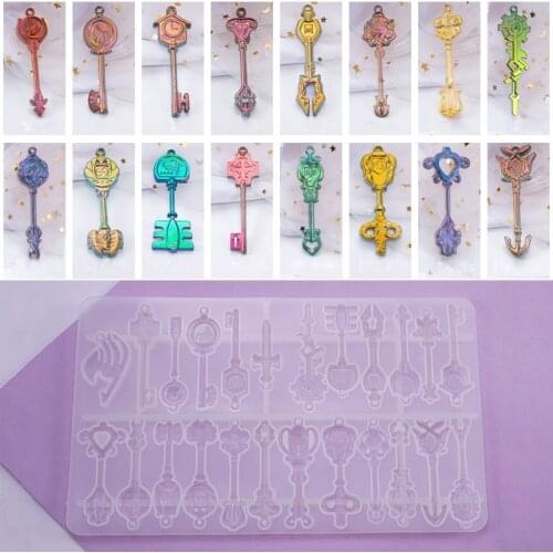 24 In 1 Magic Keys Silicone Mold For Resin Casting DIY Epoxy Pendant