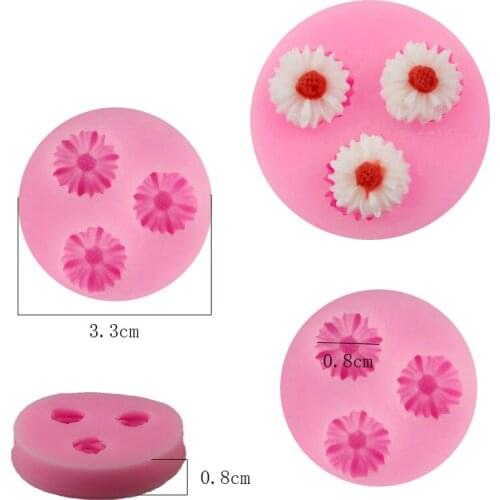 3D flowers shape silicone cake decorating tool Eco-Friendly fondant decorating Jelly Pudding Mold tools